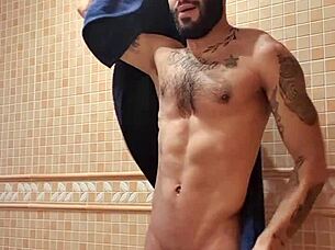 Feeling excited after a hot shower with my partner