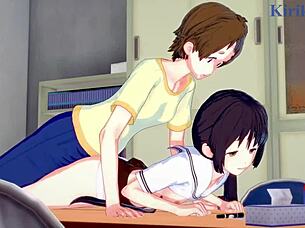 hanako and chisato in cute outfit scene