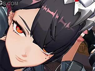 exclusive maid performs blowjob in 3d cartoon hentai