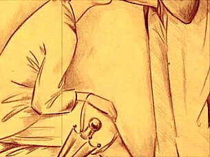 Vintage erotic drawings from antique collections in anime style.