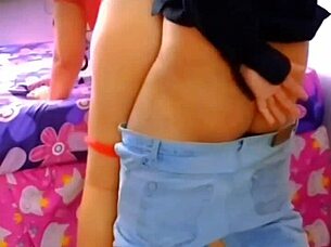 Fucking Wife in Red Dress, She Watches and Joins