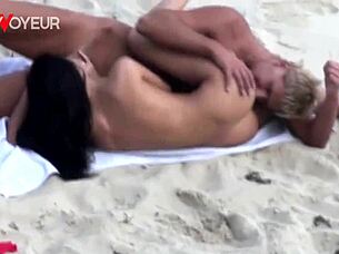 Beach Voyeur Sees Passionate Creampie Sex.