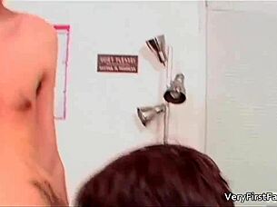 Cute gay dude gets naked for the cam gay porno.