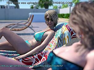 A wife and stepmother hentai game with missing spicy scenes! 🔥