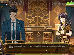 Full service gay hentai game episode 1 features a sexy model giving a swedish oil massage