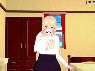 Intense blowjob in Azur Lane fantasy. Relentless sucking and deepthroat action.