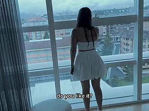 sharing bed with unknown girl in hotel, then fucking big ass babe