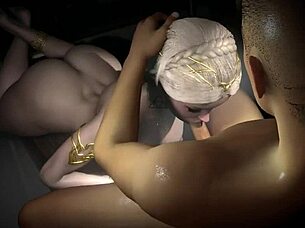 Sexy Blonde Elf Girl Sucks Dick Darkly