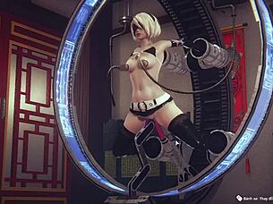 Chatting about anime 2B from Nier Automata