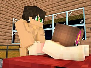 My crush invites me over after school minecraft animation