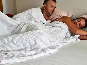 Husband wakes wife with butt plug, making her moan loudly 😩