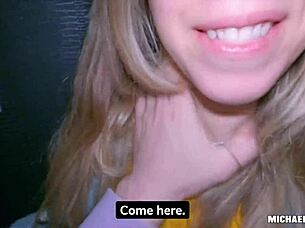 after drinking vodka with juice, take care of your shaved pussy with my monster cock