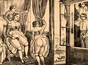 Vintage illustration of retro anime cartoons