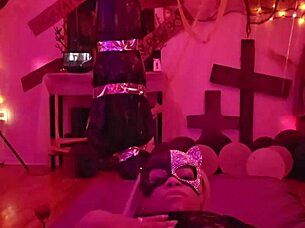 Angelg takes big black cock on halloween