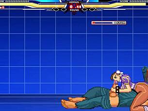 Chunli battles long in anime cartoon