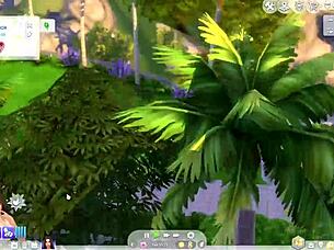 In The Sims 4, I ask the neighbor, 'Want to fuck in bed while crossdressing?'