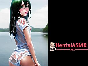 Froggy Anime Sluts Masturbating In Bikinis Around The Pond!