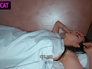 Step mom shares bed with step son, risky creampie leads to pregnancy! 😏