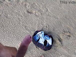 Stranger Passionately Fucks Hairy Nudist On The Beach