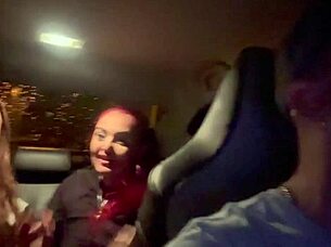 My friend and i secretly played with boss's big cock in car