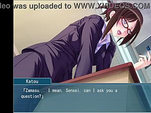 The beautiful teacher in glasses can't disobey my bondage game