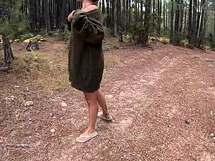 I feel so free walking naked through the forest, craving that hard fucking from a stranger