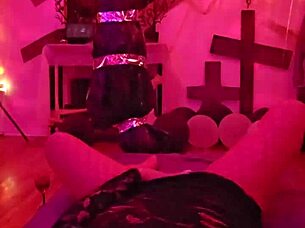 Angelg takes big black cock on halloween