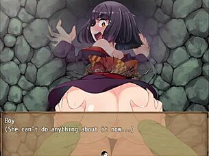 In the hentai game, lolibabas of mayohiga, mizuha's scene unfolds