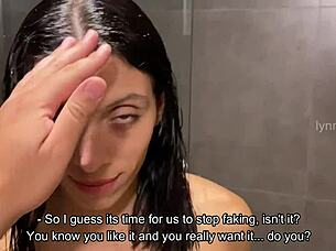 morbid sex with stepsister-in-law in bathroom while wife shops.