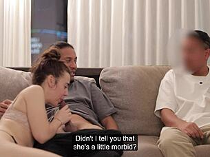 hairly woman bounces tits with nipple slips in public