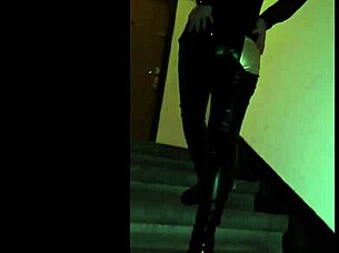 In this anime, the latex goddess dominates with femdom power