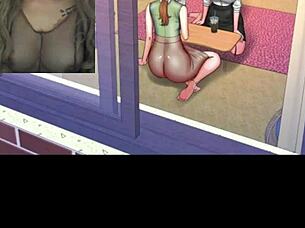 Oppaicafe episode 3: I take my step sister's virginity while my step mother watches