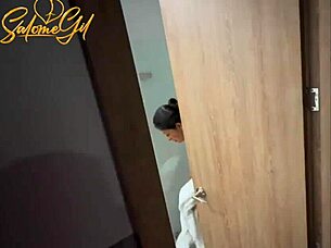 My step cousin spies and fucks me hard