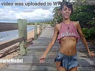 Fake Police Girl Fucked Hard In Woods By Three Strangers