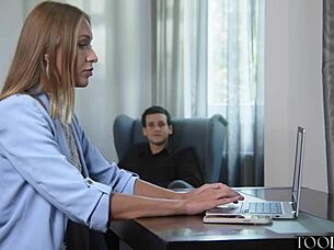 Blonde teacher fucks student for good grades.