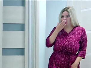 Stepdaughter with big tits spies on stepdad part 2.