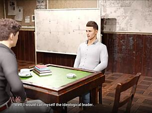 Exploring university challenges in this anime game episode 😊.