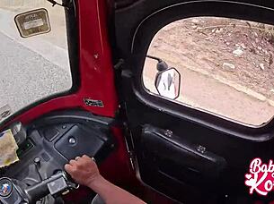 this Peruvian schoolgirl sucks in open air!