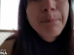 Brazilian Housewife Sucks Big Cock and Fucks Wet Pussy on Balcony