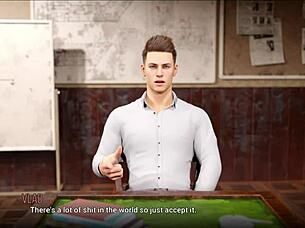 Exploring university challenges in this anime game episode 😊.