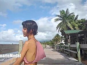 Fake Police Girl Fucked Hard In Woods By Three Strangers