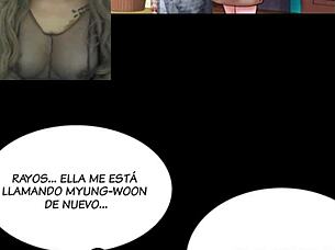 Oppaicafe episode 3: I take my step sister's virginity while my step mother watches