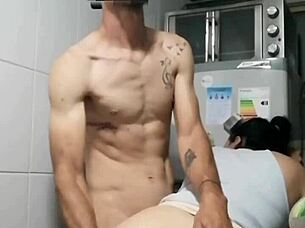 Young Latina Amateur Sucks Big Cock In Kitchen, Gets Pussy Fucked Hardcore