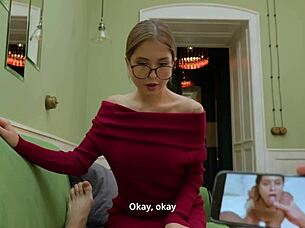 Cheating wife rides huge cock for silence