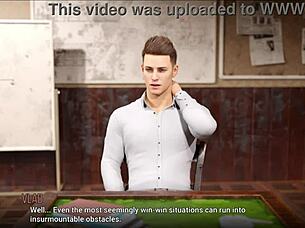 Exploring university challenges in this anime game episode 😊.