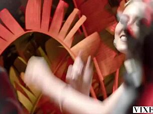 Vixen Insatiable Bombshells Kelly And Stefany Suck And Ride Cock Outdoors