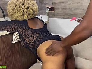 stepfather fucked me in the kitchen with his big black cock while water ran 😏💦