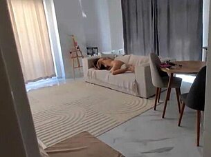 Feeling the thrill as I catch her masturbating and take her anally for the first time.