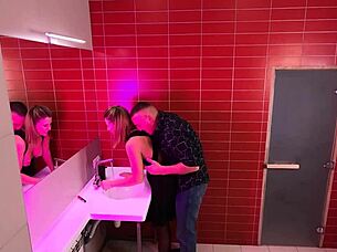hidden cam catches fucking strangers in nightclub toilet!