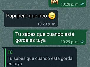 Caliento a mi novia por whatsapp y me da sentones.
